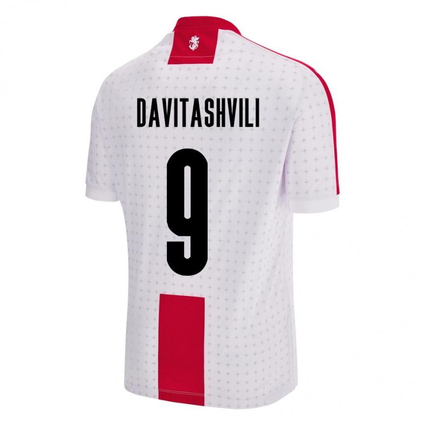 Vaikiškas Sakartvelas Zuriko Davitashvili #9 Baltas Namų Marškinėliai 24-26 T-Shirt