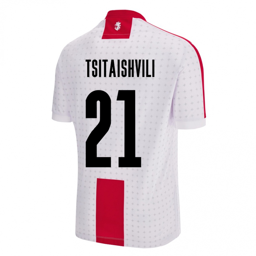 Vaikiškas Sakartvelas Georgiy Tsitaishvili #21 Baltas Namų Marškinėliai 24-26 T-Shirt