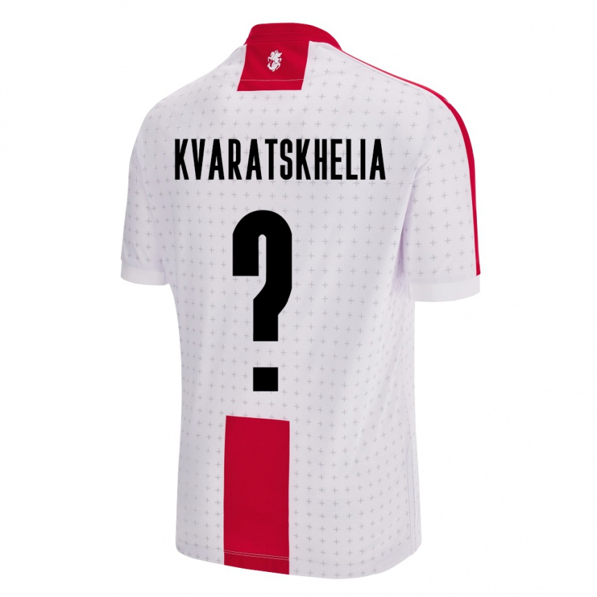 Vaikiškas Sakartvelas Lasha Kvaratskhelia #0 Baltas Namų Marškinėliai 24-26 T-Shirt