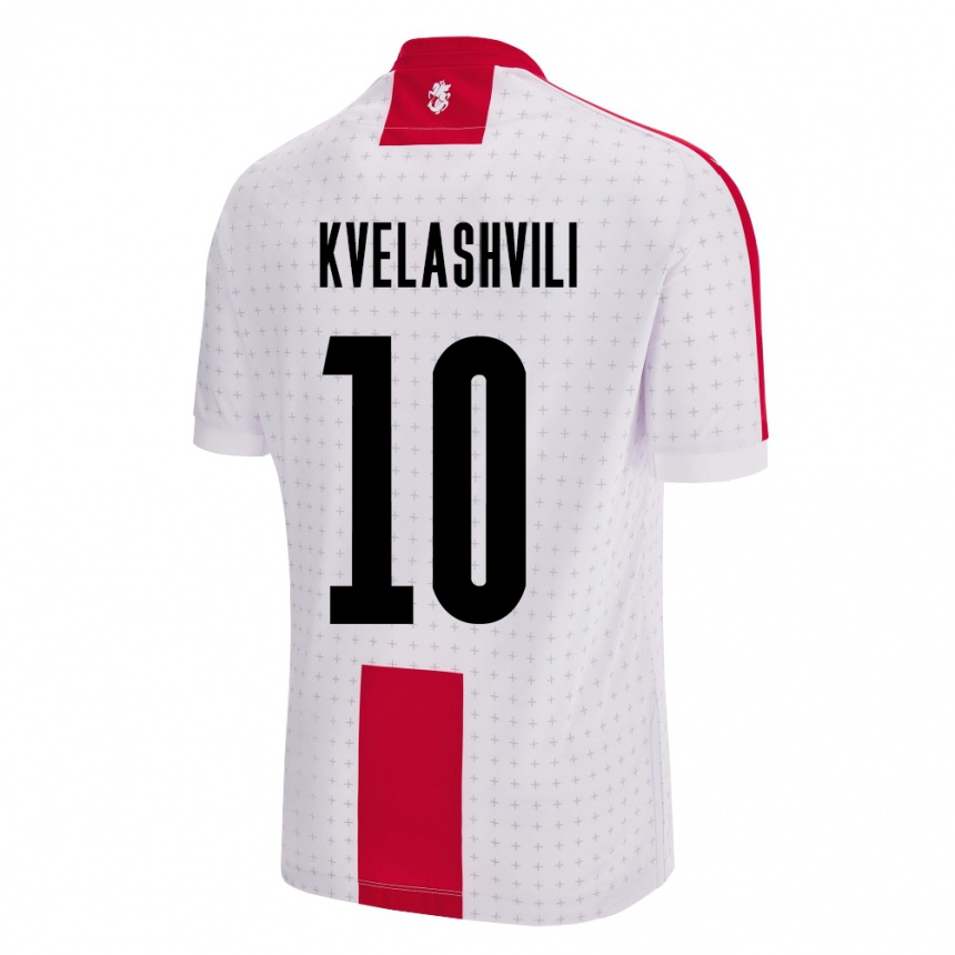 Vaikiškas Sakartvelas Nikoloz Kvelashvili #10 Baltas Namų Marškinėliai 24-26 T-Shirt