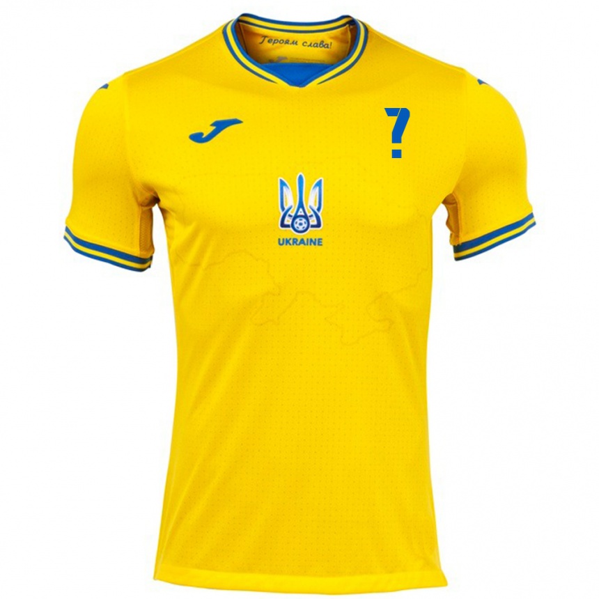 Vaikiškas Ukraina Jūsų Vardas #0 Geltona Namų Marškinėliai 24-26 T-Shirt