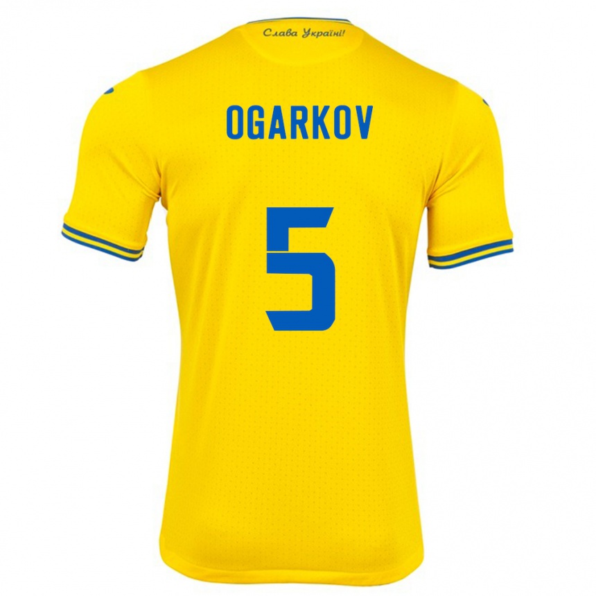 Vaikiškas Ukraina Mykola Ogarkov #5 Geltona Namų Marškinėliai 24-26 T-Shirt