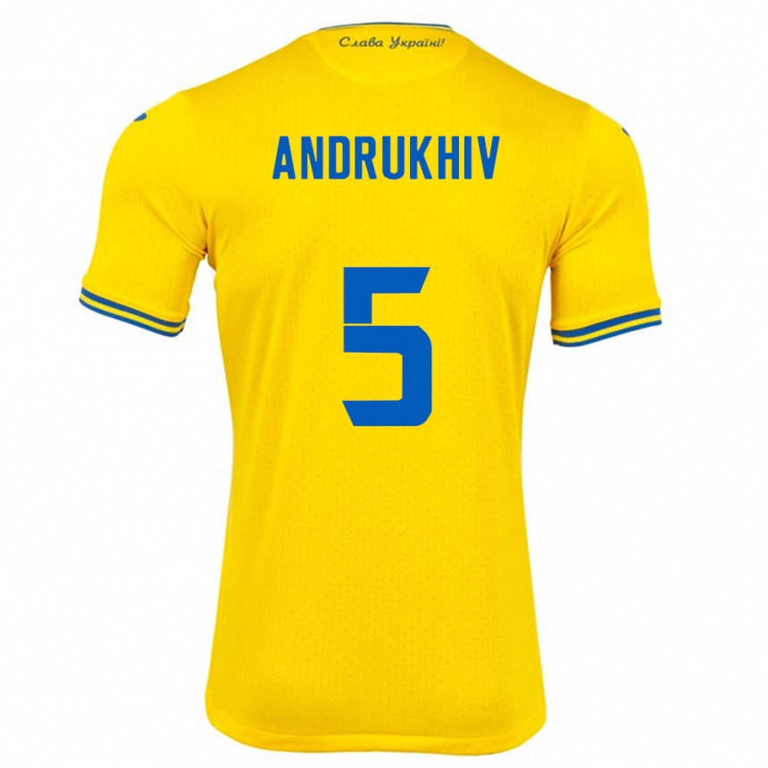 Vaikiškas Ukraina Veronika Andrukhiv #5 Geltona Namų Marškinėliai 24-26 T-Shirt