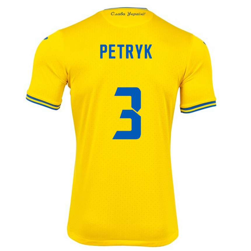 Vaikiškas Ukraina Anna Petryk #3 Geltona Namų Marškinėliai 24-26 T-Shirt