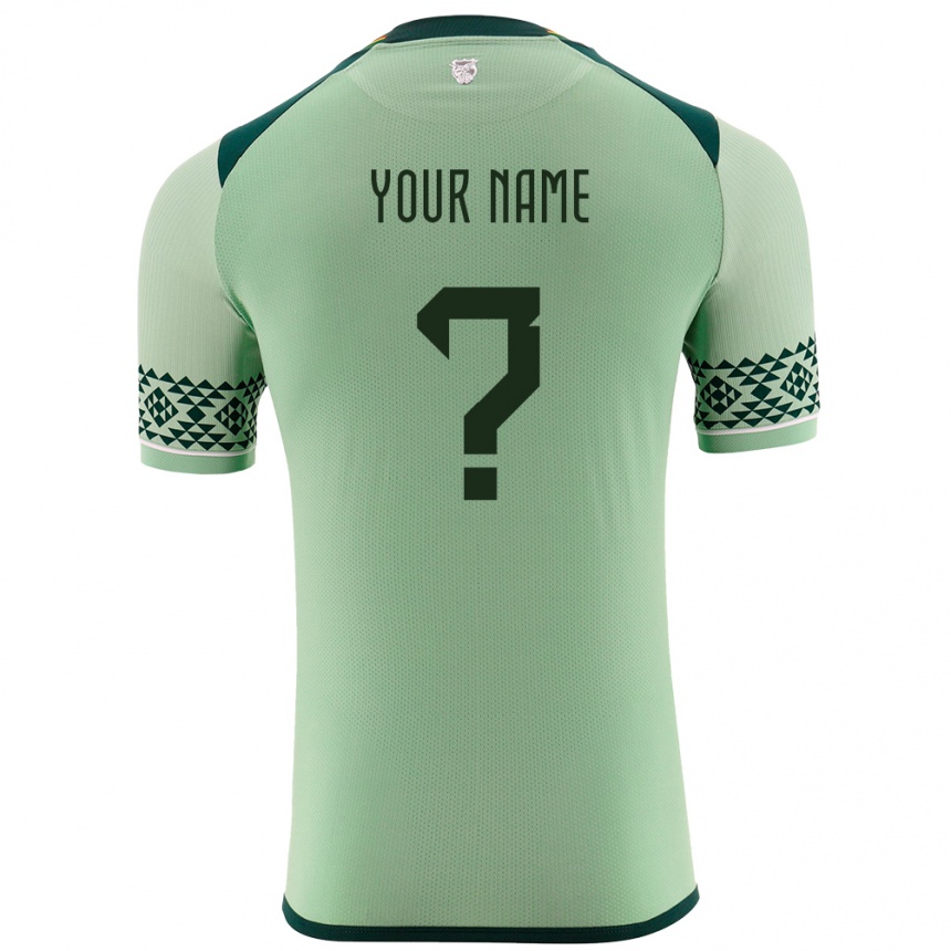 Vaikiškas Bolivija Jūsų Vardas #0 Šviesiai Žalia Namų Marškinėliai 24-26 T-Shirt