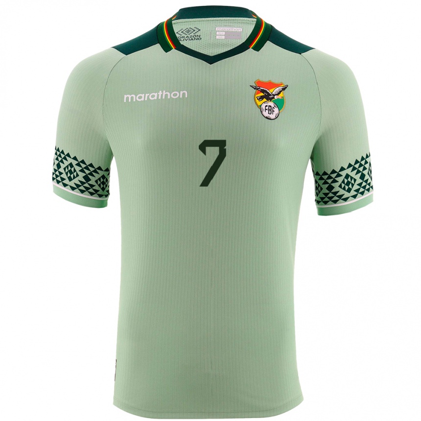 Vaikiškas Bolivija Miguelito #7 Šviesiai Žalia Namų Marškinėliai 24-26 T-Shirt