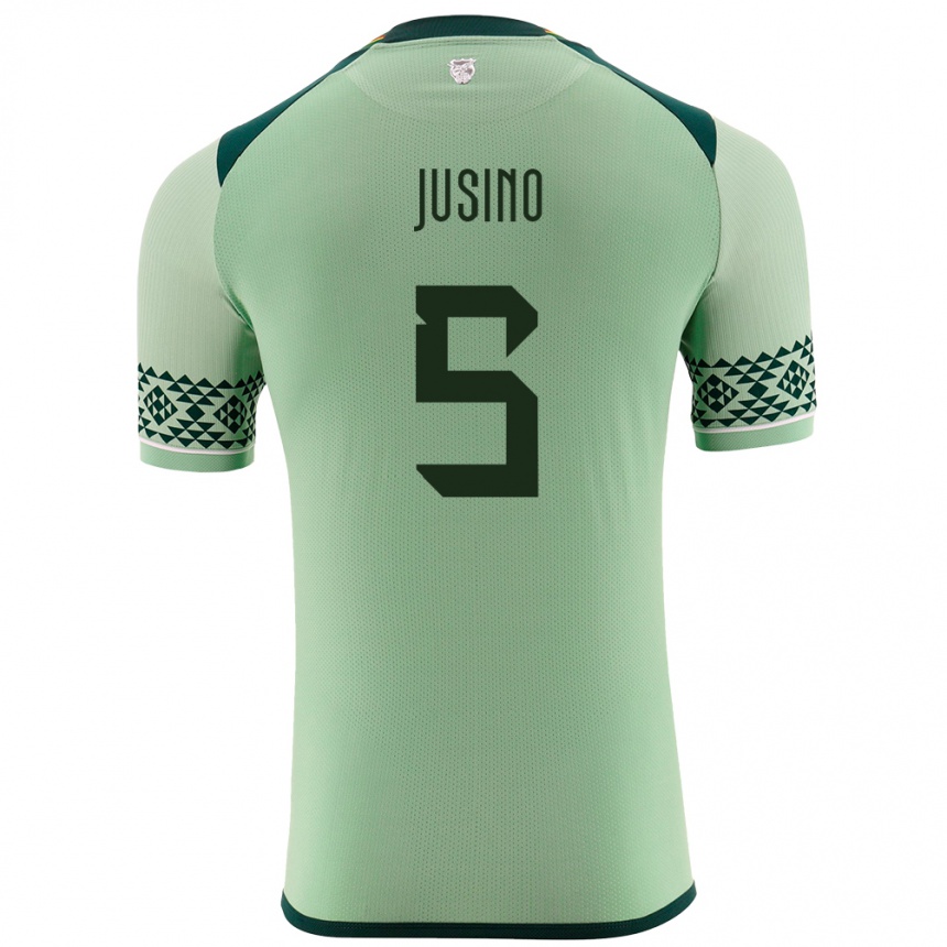 Vaikiškas Bolivija Adrián Jusino #5 Šviesiai Žalia Namų Marškinėliai 24-26 T-Shirt