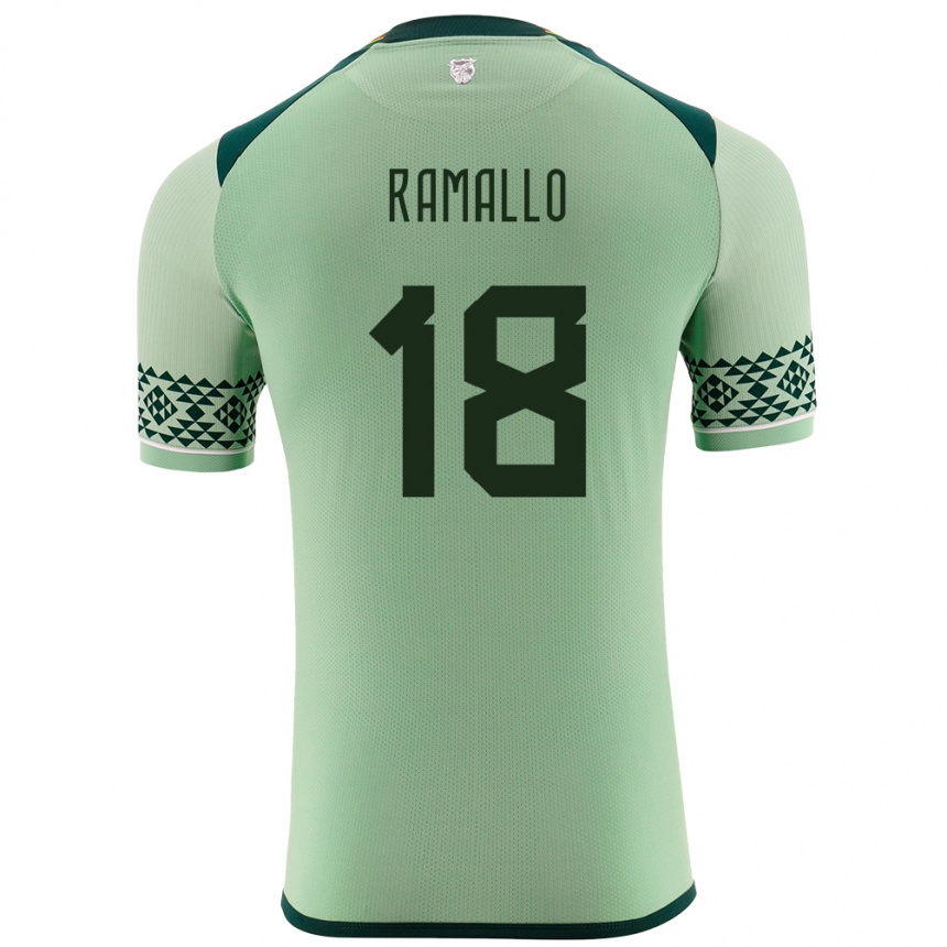 Vaikiškas Bolivija Rodrigo Ramallo #18 Šviesiai Žalia Namų Marškinėliai 24-26 T-Shirt