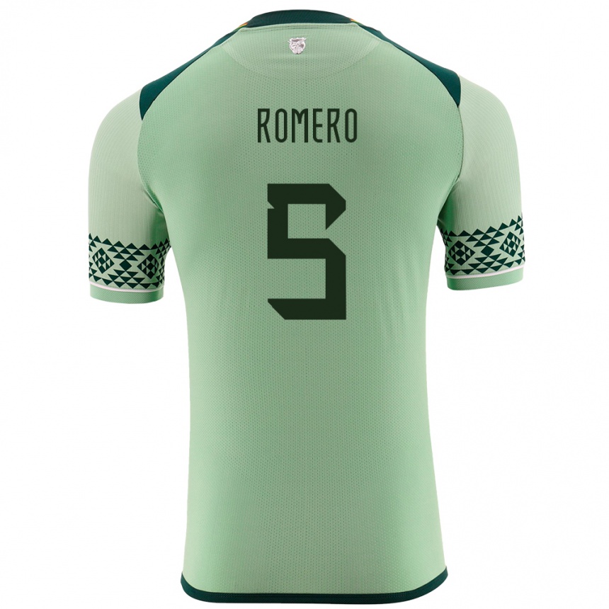 Vaikiškas Bolivija César Romero #5 Šviesiai Žalia Namų Marškinėliai 24-26 T-Shirt