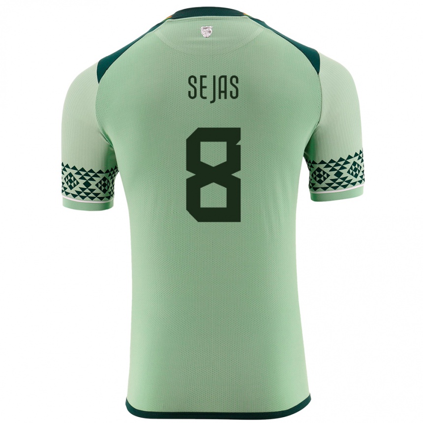 Vaikiškas Bolivija Carlos Sejas #8 Šviesiai Žalia Namų Marškinėliai 24-26 T-Shirt