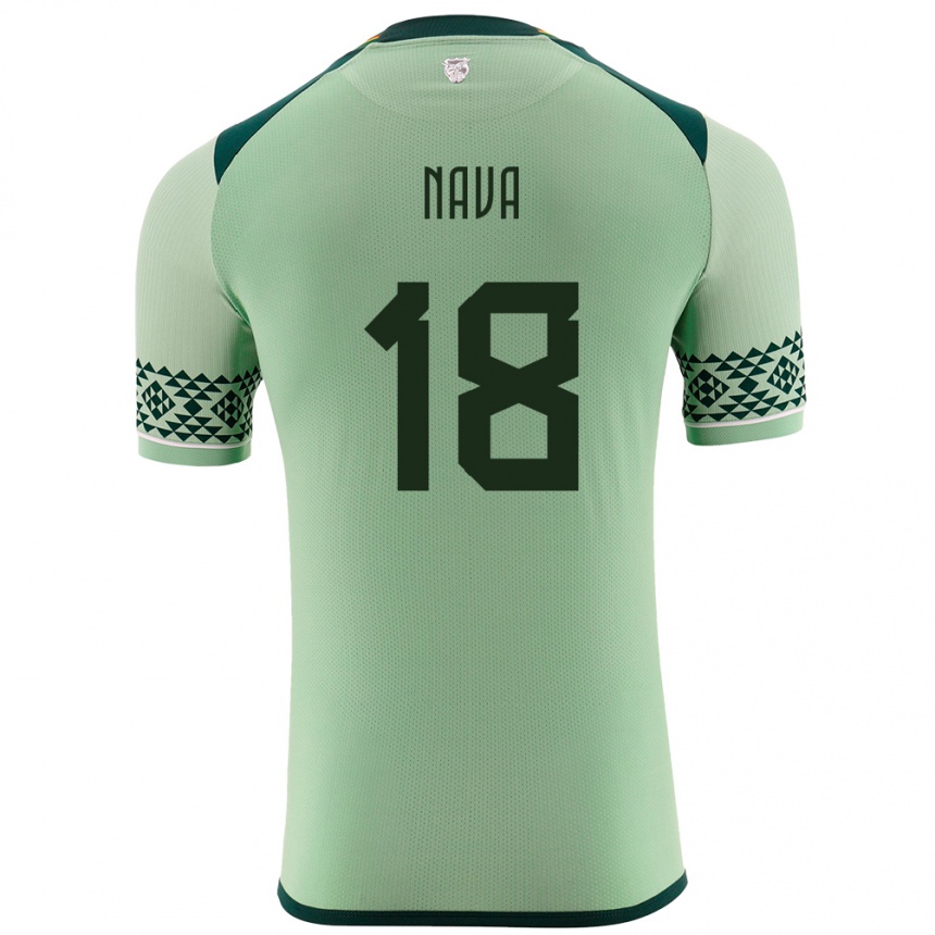 Vaikiškas Bolivija Fernando Nava #18 Šviesiai Žalia Namų Marškinėliai 24-26 T-Shirt