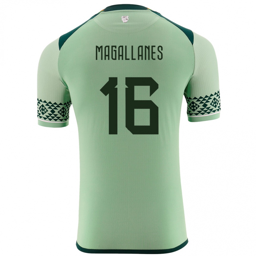 Vaikiškas Bolivija Juan Magallanes #16 Šviesiai Žalia Namų Marškinėliai 24-26 T-Shirt