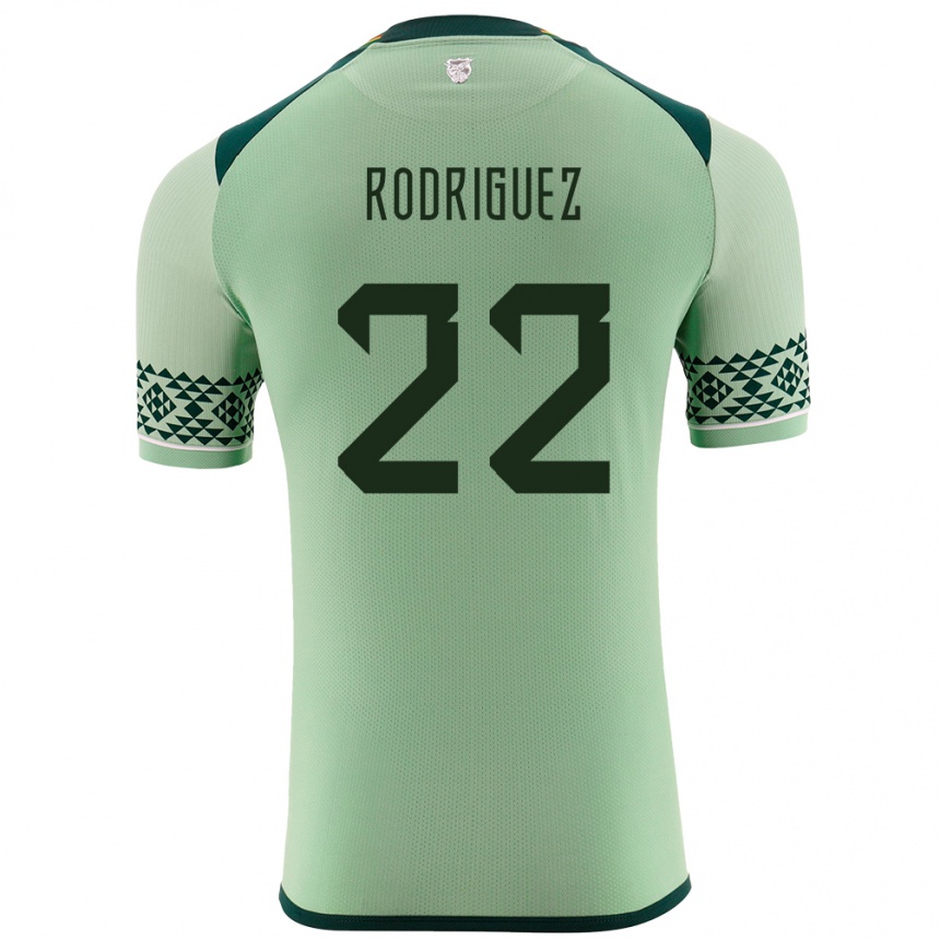 Vaikiškas Bolivija Carlitos Rodriguez #22 Šviesiai Žalia Namų Marškinėliai 24-26 T-Shirt