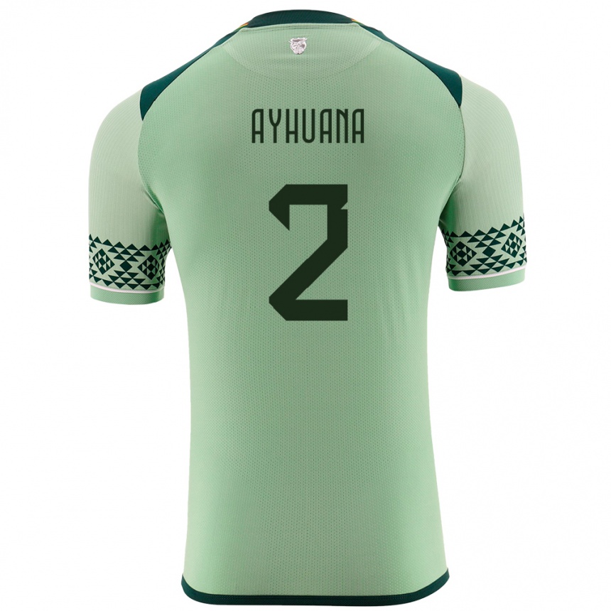 Vaikiškas Bolivija Anderson Ayhuana #2 Šviesiai Žalia Namų Marškinėliai 24-26 T-Shirt