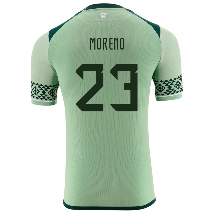 Vaikiškas Bolivija Leonel Moreno #23 Šviesiai Žalia Namų Marškinėliai 24-26 T-Shirt