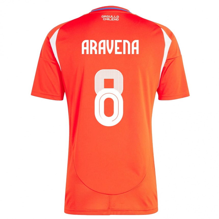 Vaikiškas Čilė Alexander Aravena #8 Raudona Namų Marškinėliai 24-26 T-Shirt