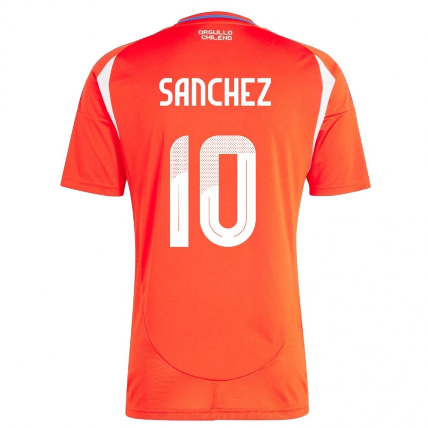 Vaikiškas Čilė Alexis Sánchez #10 Raudona Namų Marškinėliai 24-26 T-Shirt