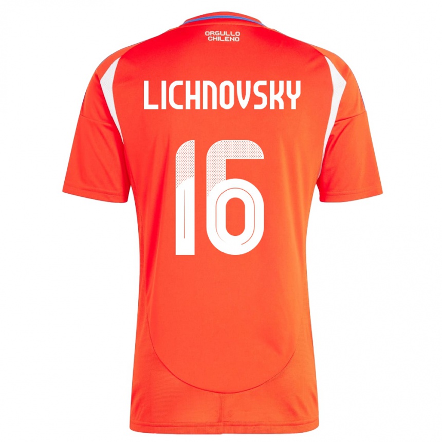 Vaikiškas Čilė Igor Lichnovsky #16 Raudona Namų Marškinėliai 24-26 T-Shirt