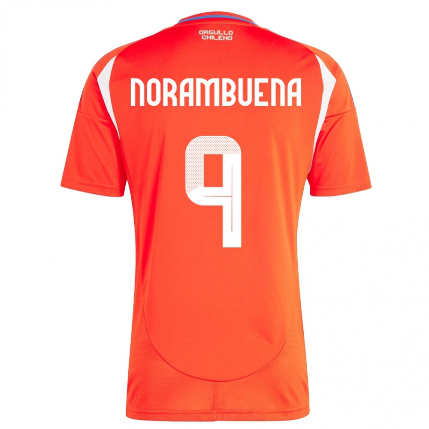 Vaikiškas Čilė Gabriel Norambuena #9 Raudona Namų Marškinėliai 24-26 T-Shirt