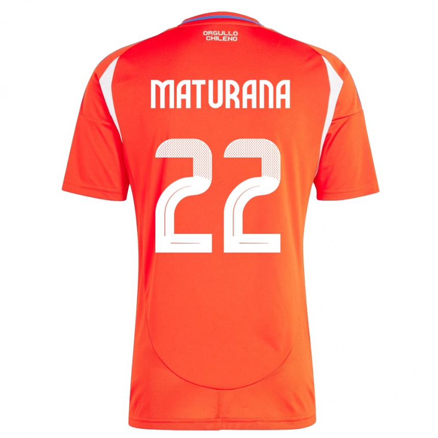 Vaikiškas Čilė Martín Maturana #22 Raudona Namų Marškinėliai 24-26 T-Shirt