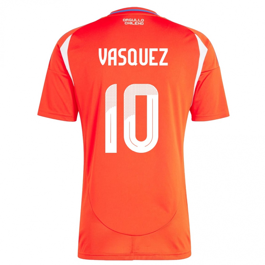 Vaikiškas Čilė Ignacio Vásquez #10 Raudona Namų Marškinėliai 24-26 T-Shirt