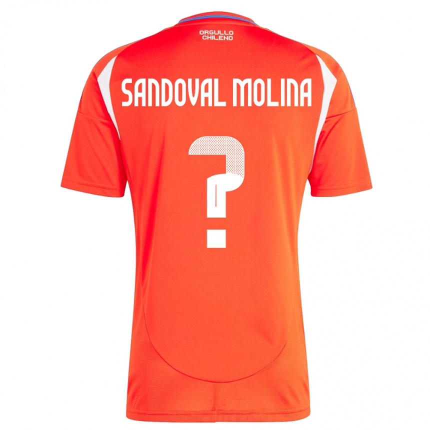 Vaikiškas Čilė Mario Sandoval Molina #0 Raudona Namų Marškinėliai 24-26 T-Shirt