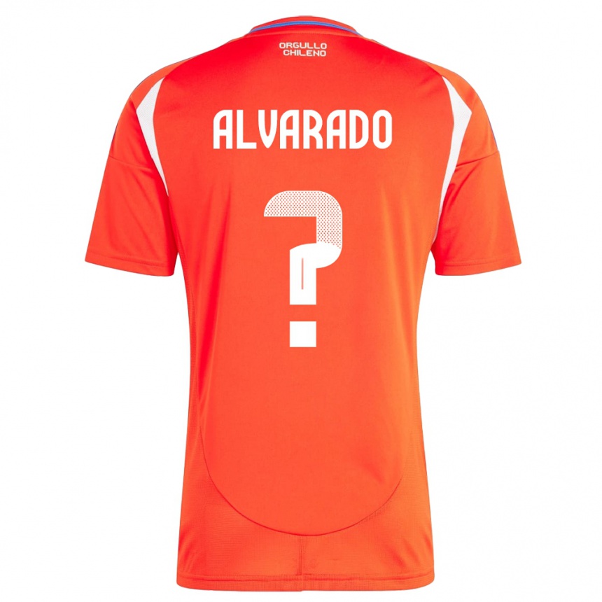 Vaikiškas Čilė José Alvarado #0 Raudona Namų Marškinėliai 24-26 T-Shirt