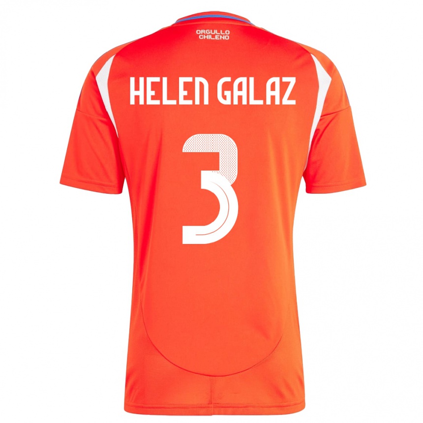 Vaikiškas Čilė Su Helen Galaz #3 Raudona Namų Marškinėliai 24-26 T-Shirt