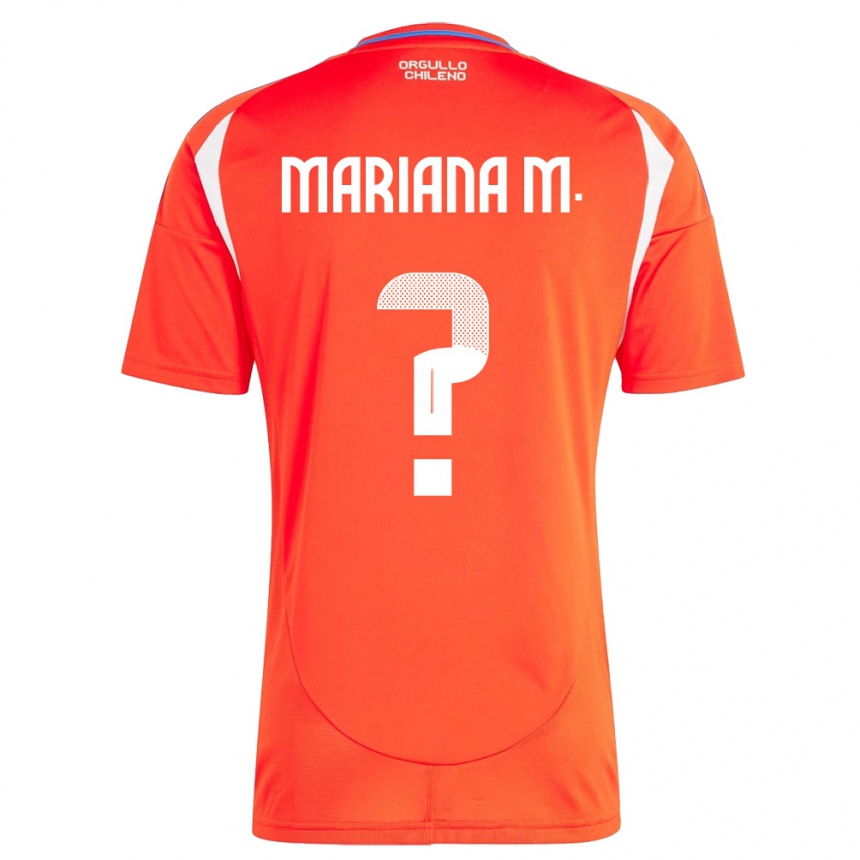 Vaikiškas Čilė Mariana Morales #0 Raudona Namų Marškinėliai 24-26 T-Shirt