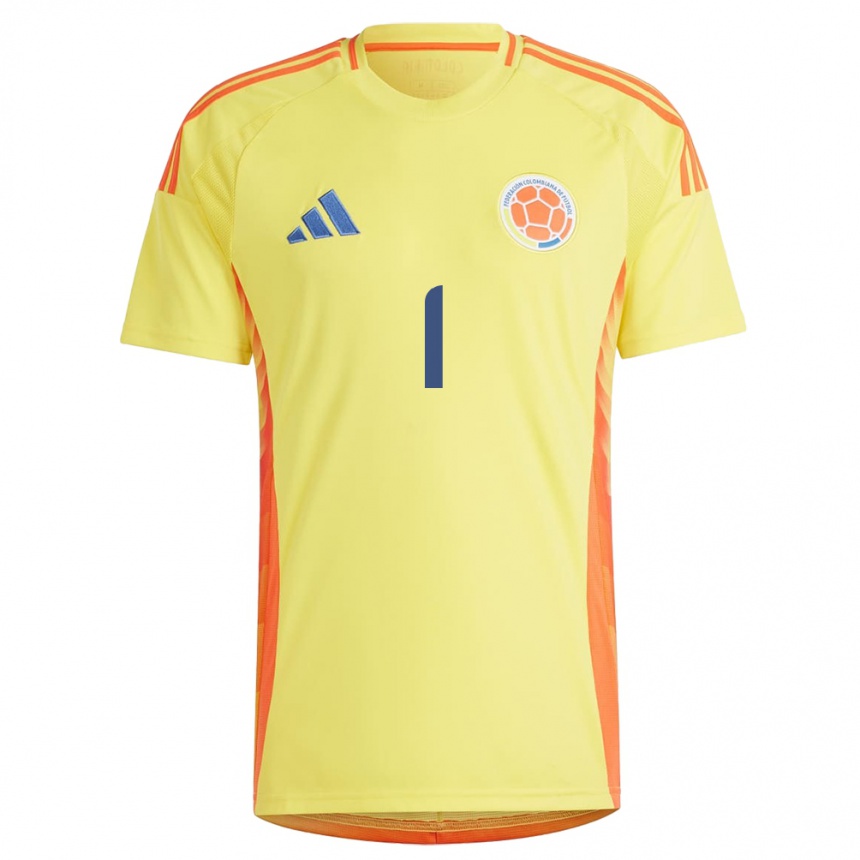 Vaikiškas Kolumbija David Ospina #1 Geltona Namų Marškinėliai 24-26 T-Shirt