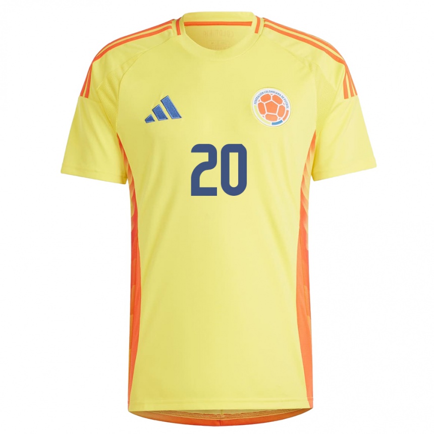 Vaikiškas Kolumbija Juan Fernando Quintero #20 Geltona Namų Marškinėliai 24-26 T-Shirt