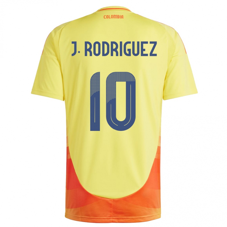 Vaikiškas Kolumbija James Rodríguez #10 Geltona Namų Marškinėliai 24-26 T-Shirt