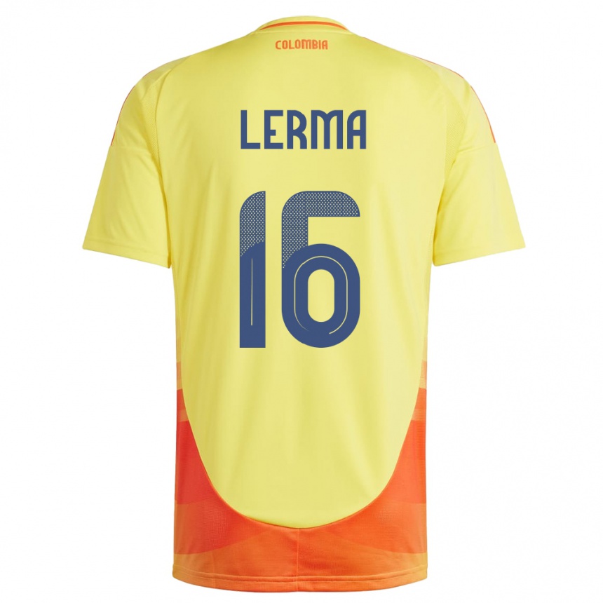 Vaikiškas Kolumbija Jefferson Lerma #16 Geltona Namų Marškinėliai 24-26 T-Shirt