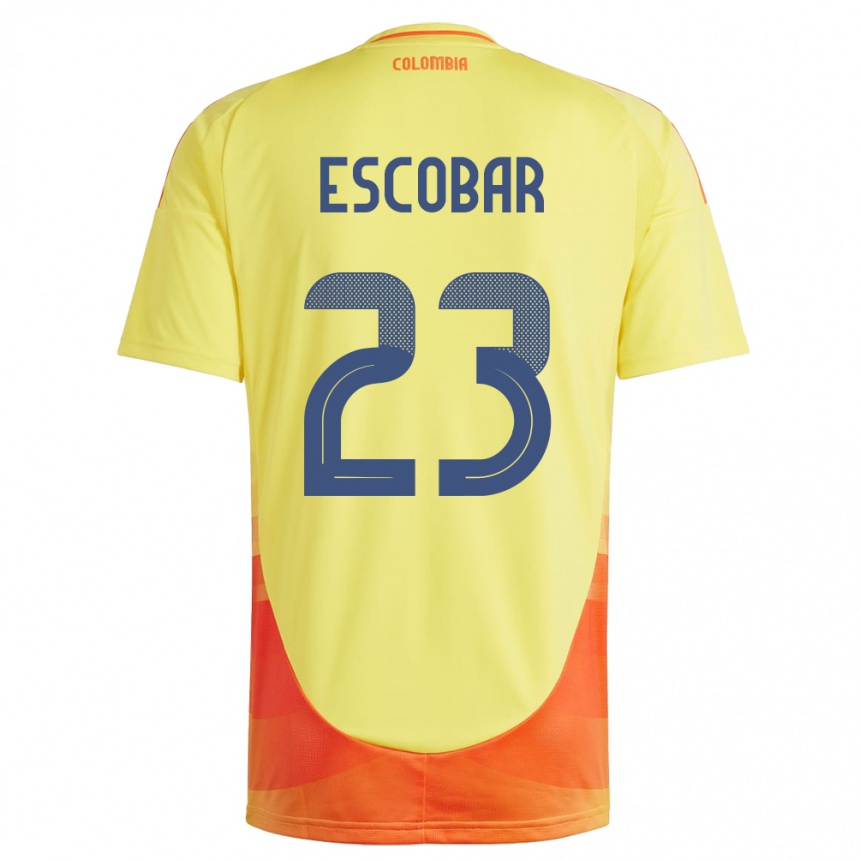 Vaikiškas Kolumbija Josen Escobar #23 Geltona Namų Marškinėliai 24-26 T-Shirt