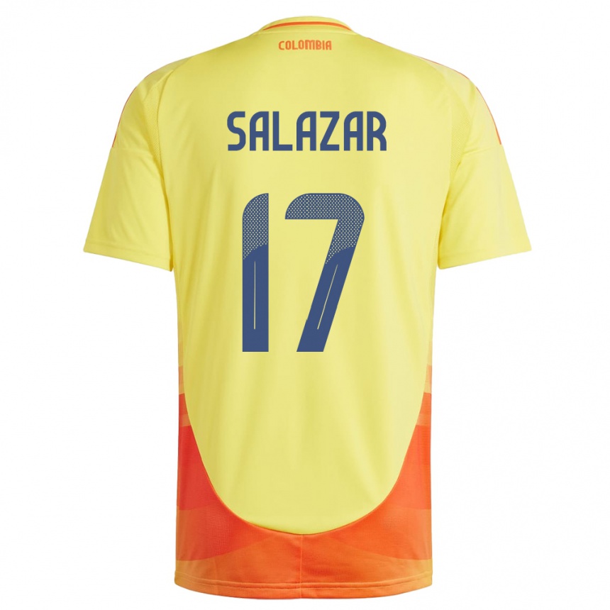 Vaikiškas Kolumbija Andrés Salazar #17 Geltona Namų Marškinėliai 24-26 T-Shirt