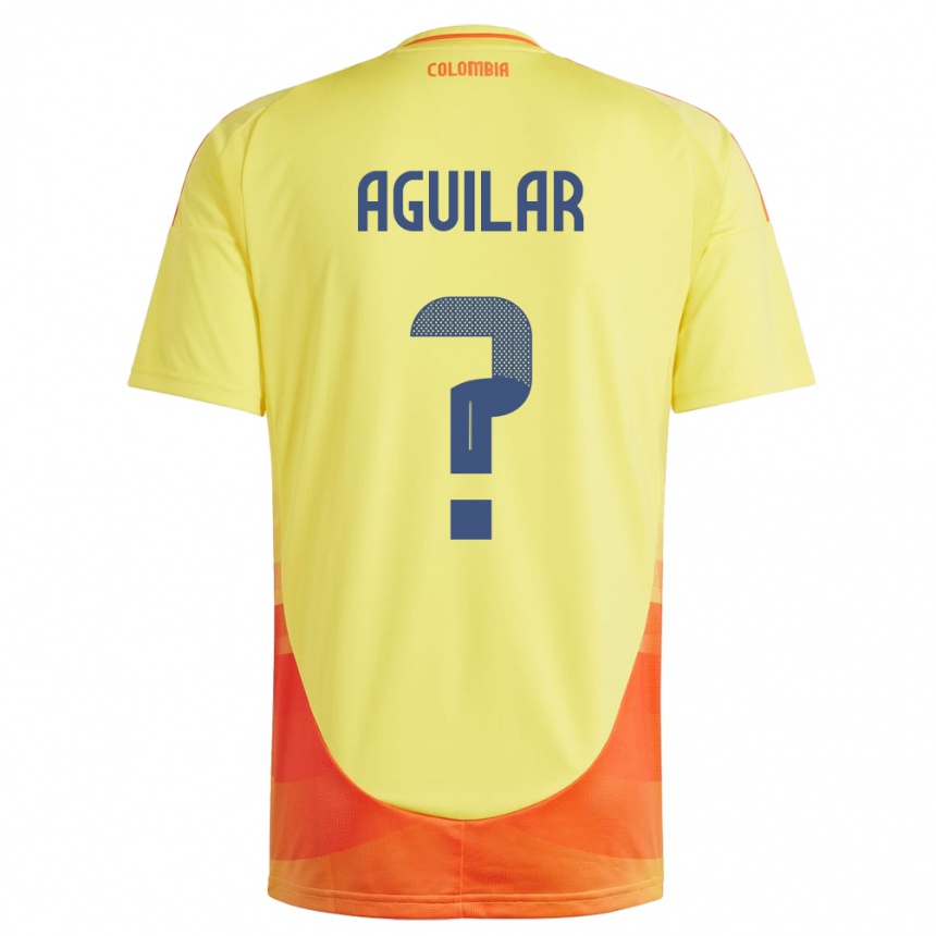 Vaikiškas Kolumbija Alejandro Aguilar #0 Geltona Namų Marškinėliai 24-26 T-Shirt