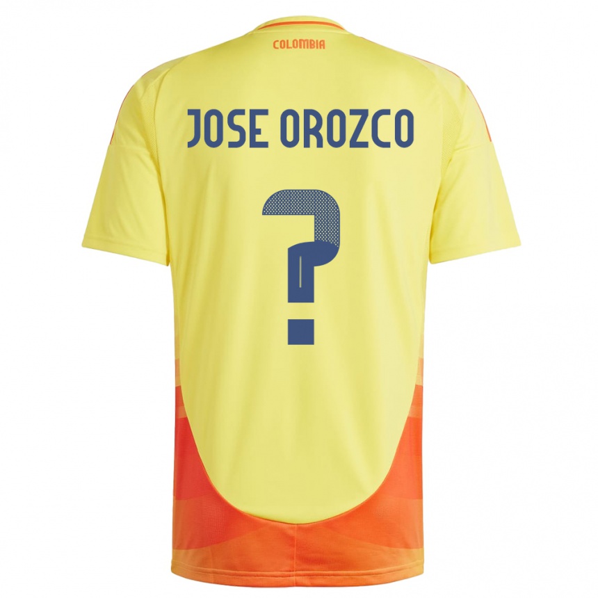 Vaikiškas Kolumbija Juan José Orozco #0 Geltona Namų Marškinėliai 24-26 T-Shirt