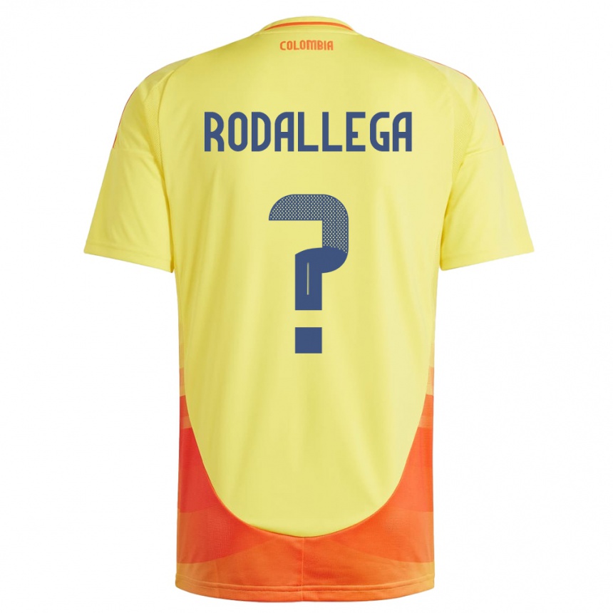 Vaikiškas Kolumbija Johan Rodallega #0 Geltona Namų Marškinėliai 24-26 T-Shirt