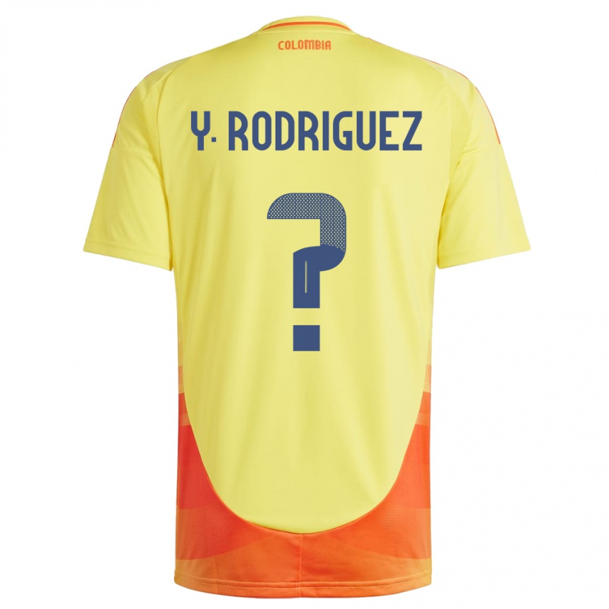 Vaikiškas Kolumbija Yefrei Rodríguez #0 Geltona Namų Marškinėliai 24-26 T-Shirt