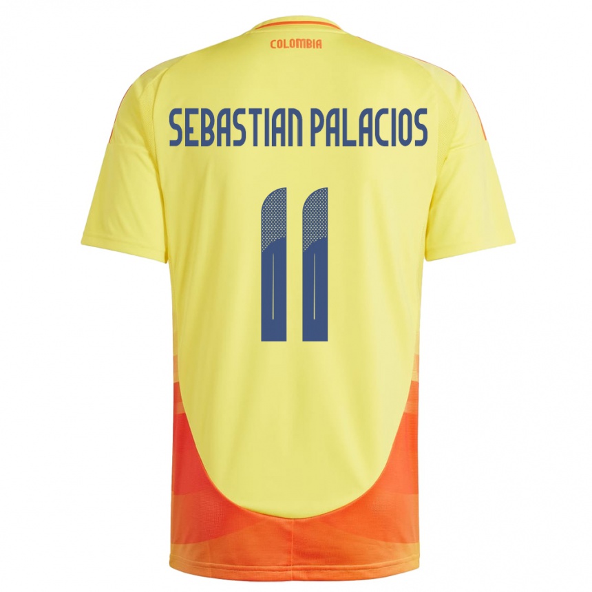 Vaikiškas Kolumbija Juan Sebastián Palacios #11 Geltona Namų Marškinėliai 24-26 T-Shirt