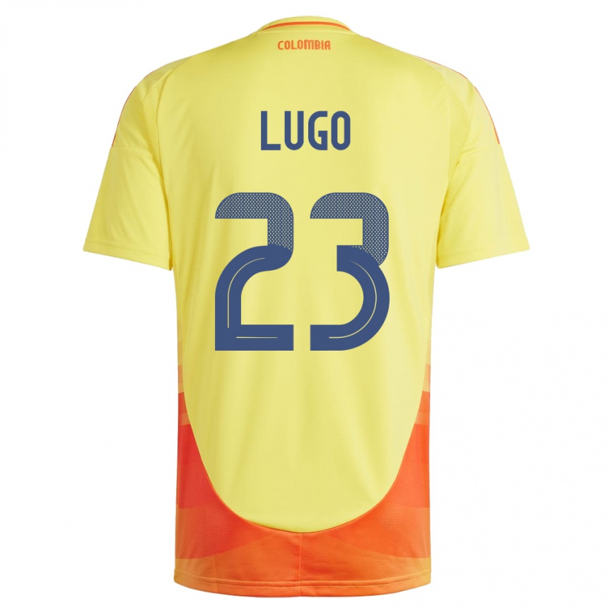 Vaikiškas Kolumbija Michelle Lugo #23 Geltona Namų Marškinėliai 24-26 T-Shirt