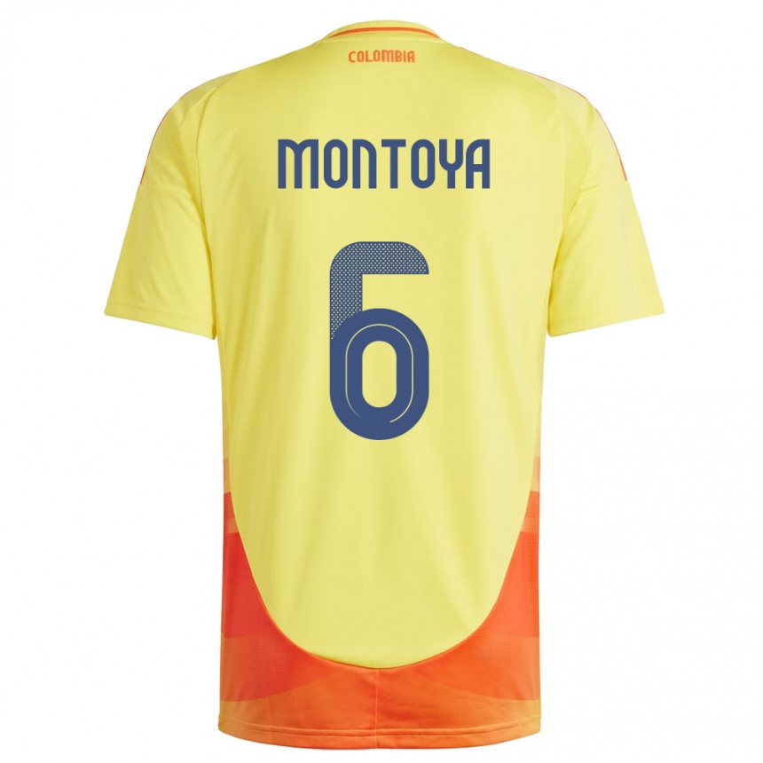 Vaikiškas Kolumbija Daniela Montoya #6 Geltona Namų Marškinėliai 24-26 T-Shirt