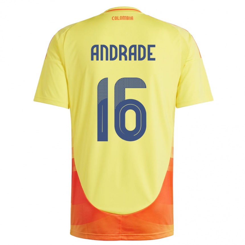 Vaikiškas Kolumbija Lady Andrade #16 Geltona Namų Marškinėliai 24-26 T-Shirt