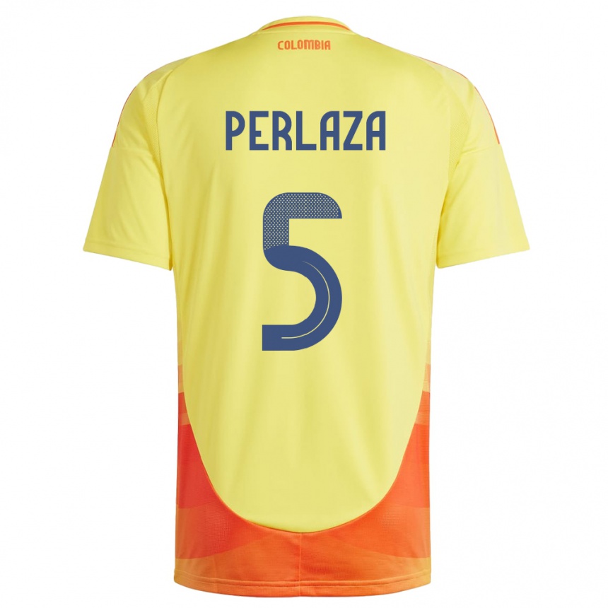 Vaikiškas Kolumbija Stefania Perlaza #5 Geltona Namų Marškinėliai 24-26 T-Shirt