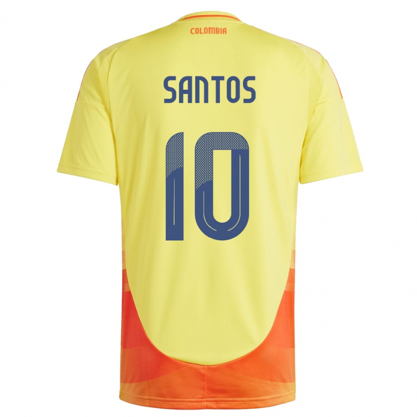 Vaikiškas Kolumbija Leicy Santos #10 Geltona Namų Marškinėliai 24-26 T-Shirt