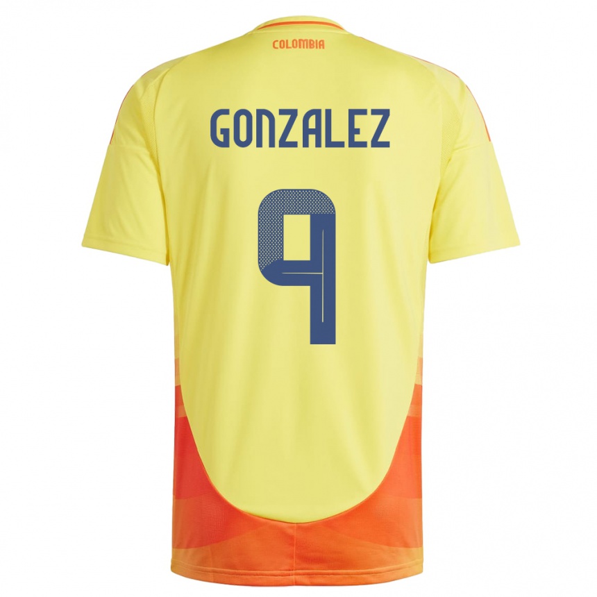 Vaikiškas Kolumbija Manuela González #9 Geltona Namų Marškinėliai 24-26 T-Shirt