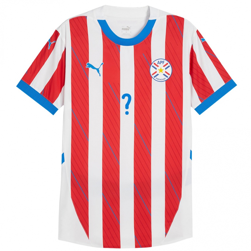 Vaikiškas Paragvajus Santiago Ocampos #0 Balta Raudona Namų Marškinėliai 24-26 T-Shirt