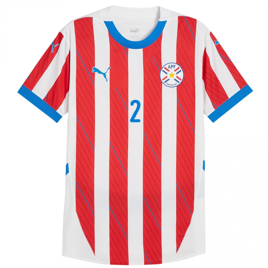 Vaikiškas Paragvajus Limpia Fretes #2 Balta Raudona Namų Marškinėliai 24-26 T-Shirt