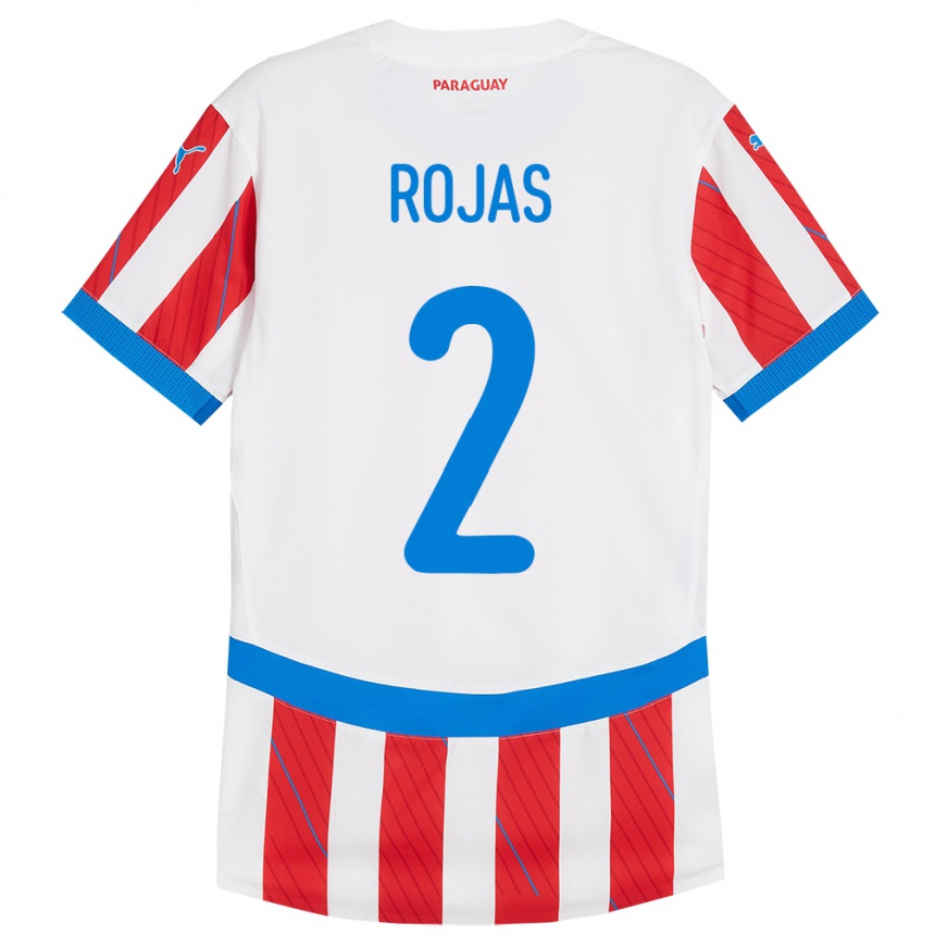 Vaikiškas Paragvajus Robert Rojas #2 Balta Raudona Namų Marškinėliai 24-26 T-Shirt