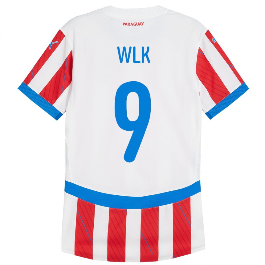 Vaikiškas Paragvajus Allan Wlk #9 Balta Raudona Namų Marškinėliai 24-26 T-Shirt